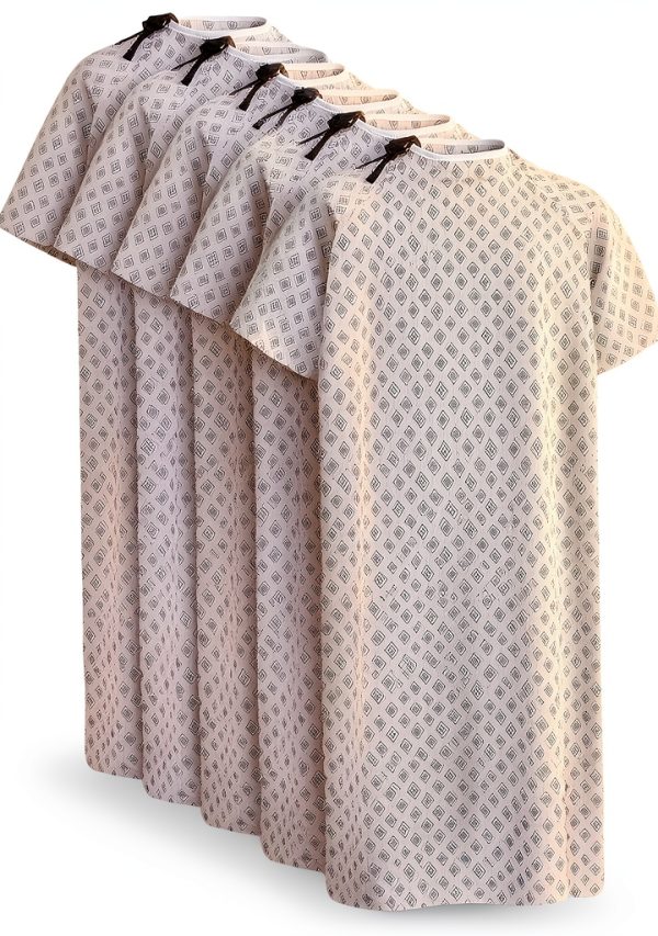 Patient Gown 6-Pack Unisex Utopia Care UC0015 Lightweight Durable-0