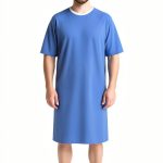Utopia Care Men's Hospital Gown Royal Blue XL-3XL Soft Breathable-0