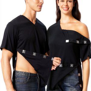 Recovery V Neck Magnetic Shirt TS1001V Unisex Belize Blue Medium-0