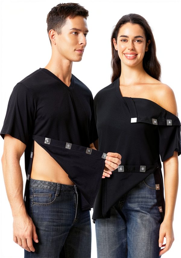 Recovery V Neck Magnetic Shirt TS1001V Unisex Belize Blue Medium-0