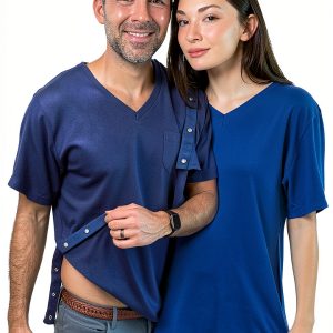 Recovery Shirt by Inspired Comforts T Shirt Hidden Snap-0
