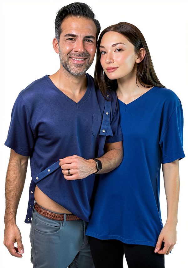 Recovery Shirt by Inspired Comforts T Shirt Hidden Snap-0