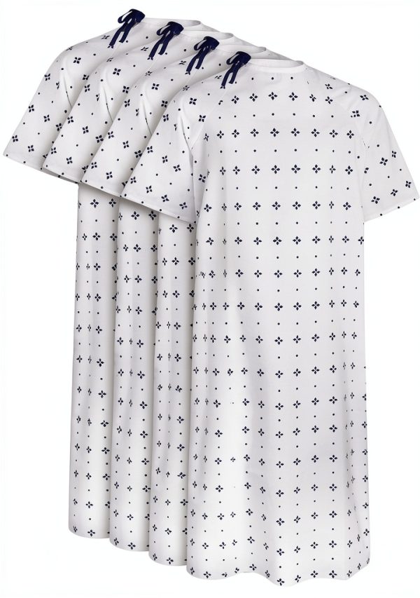 Patient Gown 4 Pack Unisex 2XL Utopia Care Lightweight Durable Gowns-0