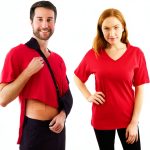 Inspired Comforts Men's Recovery T-Shirt with Hidden Snap Closures-0