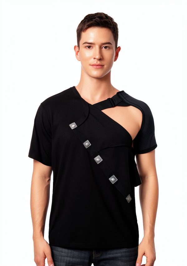 Recovery V Neck Magnetic Shirt TS1001V Unisex Belize Blue Medium-1