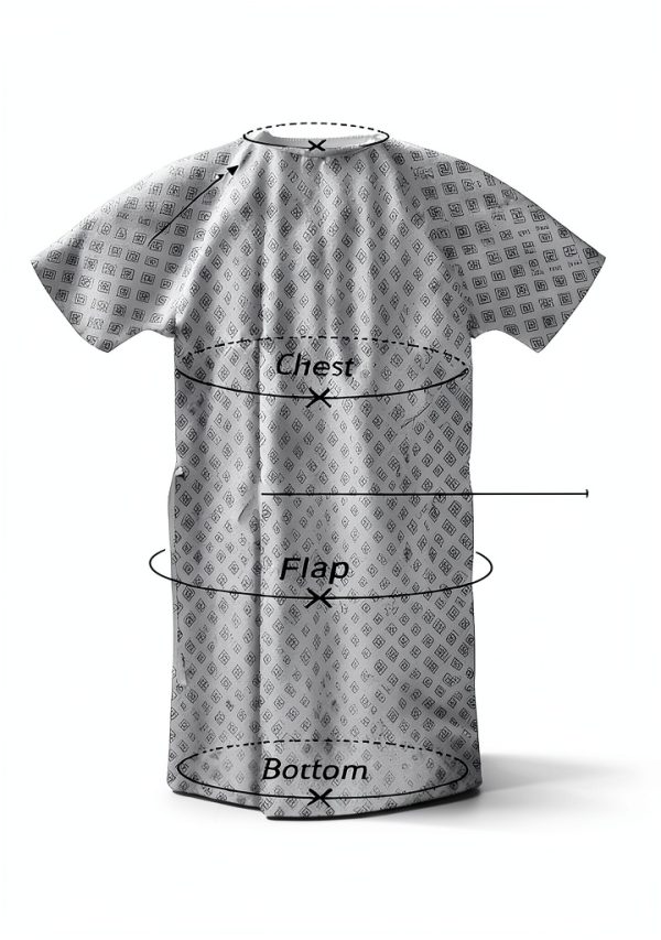 Patient Gown 4 Pack Unisex 2XL Utopia Care Lightweight Durable Gowns-1
