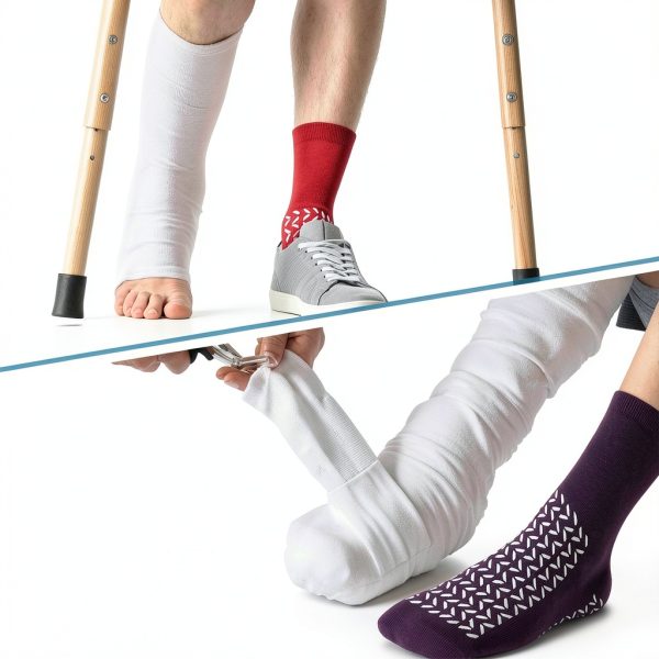 Non Slip Socks ComfortFit Medium 10‑Pair Double‑Sided Grip Polyester-2