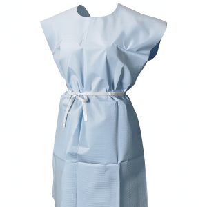 Disposable Patient Exam Gown McKesson LatexFree Blue Pack of 50-0