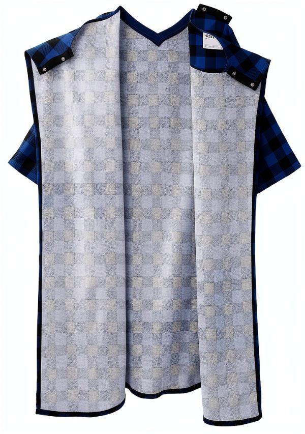 Men’s Open Back Flannel Nightgown by Silvert's with Dome Closure-2