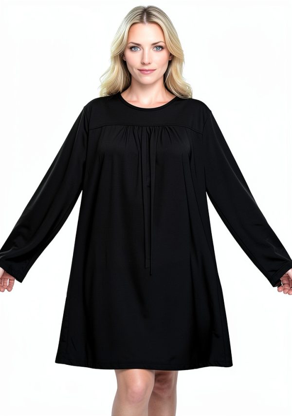 Open Back Hospital Gowns for Women Long Sleeve Open Back Dress Nursing Gowns Post Shoulder Surgery Dress-2