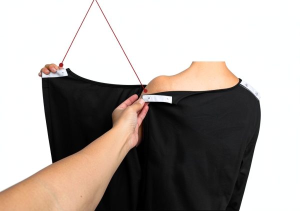 Open Back Hospital Gowns for Women Long Sleeve Open Back Dress Nursing Gowns Post Shoulder Surgery Dress-1