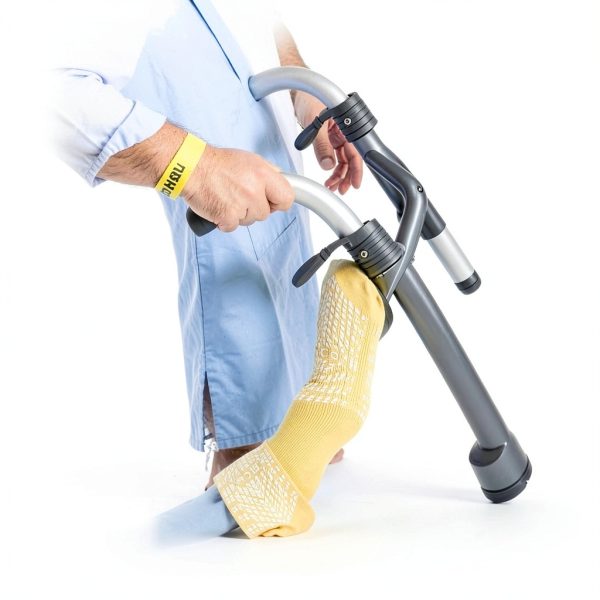 Hospital Socks HCS Non-Slip 360 Tread Grip - Yellow, Universal Size-5