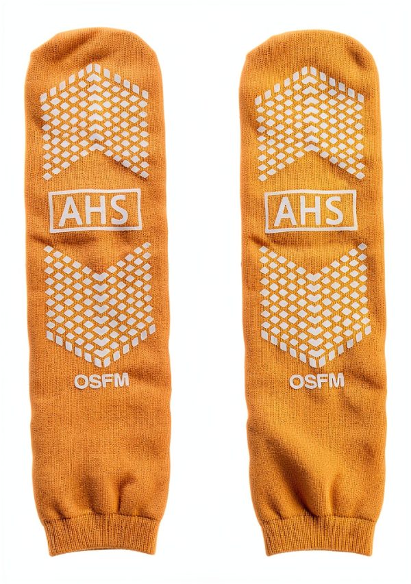 American Hospital Supply Grippy Socks | Assorted Colors, One Size Fits Most, Polyester-Spandex Knit with Elastic Cuff | 6 Pairs Non Skid Socks-4