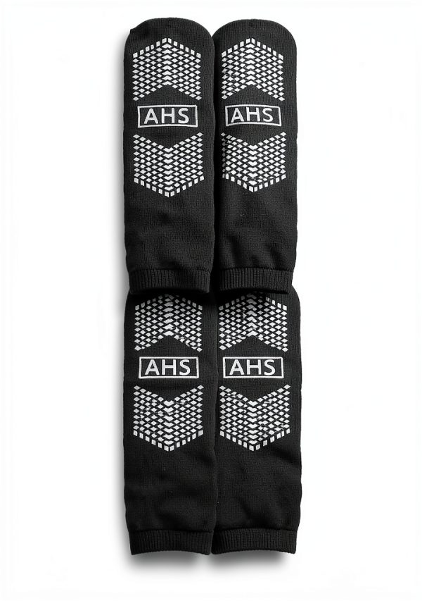 American Hospital Supply Grippy Socks | Assorted Colors, One Size Fits Most, Polyester-Spandex Knit with Elastic Cuff | 6 Pairs Non Skid Socks-2