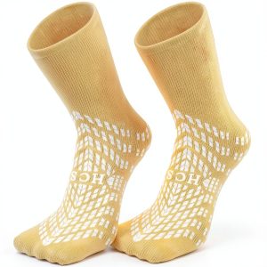 Hospital Socks HCS Non-Slip 360 Tread Grip - Yellow, Universal Size-0