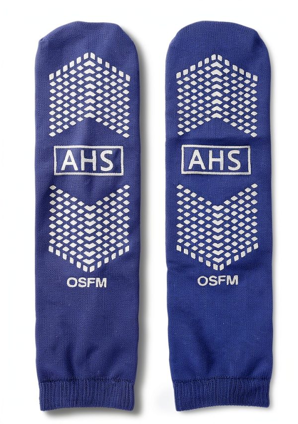 American Hospital Supply Grippy Socks | Assorted Colors, One Size Fits Most, Polyester-Spandex Knit with Elastic Cuff | 6 Pairs Non Skid Socks-5