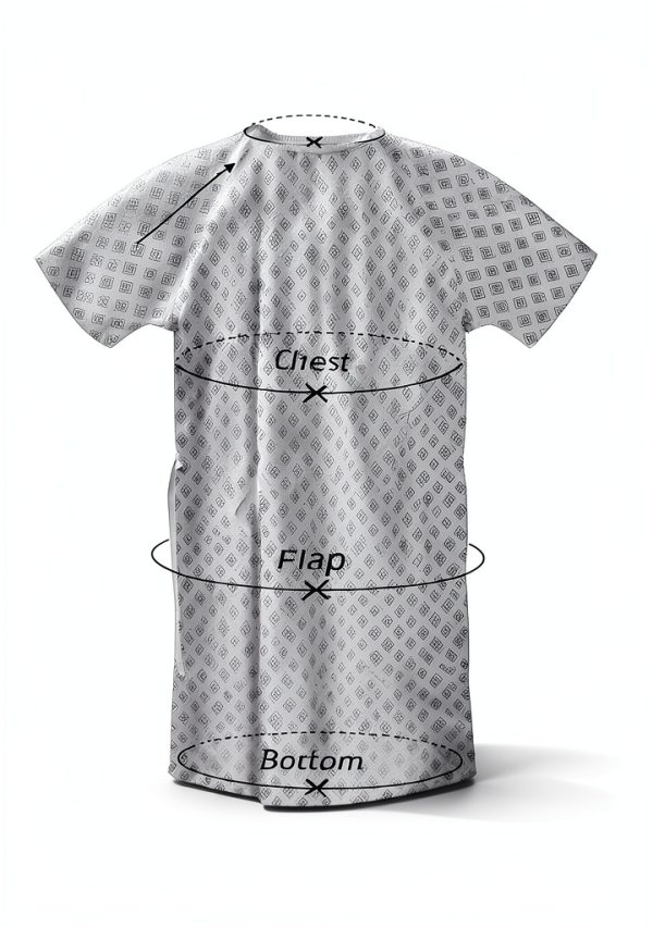 Utopia Care 6 Pack Unisex Hospital Gowns Blue Size up to 2XL-1